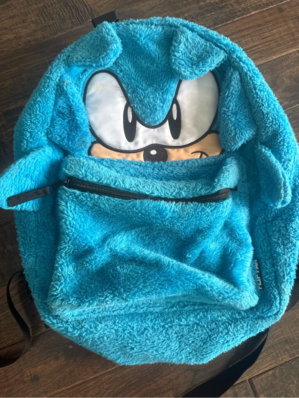 Sonic-Themed Kids Plush Backpack - Blue